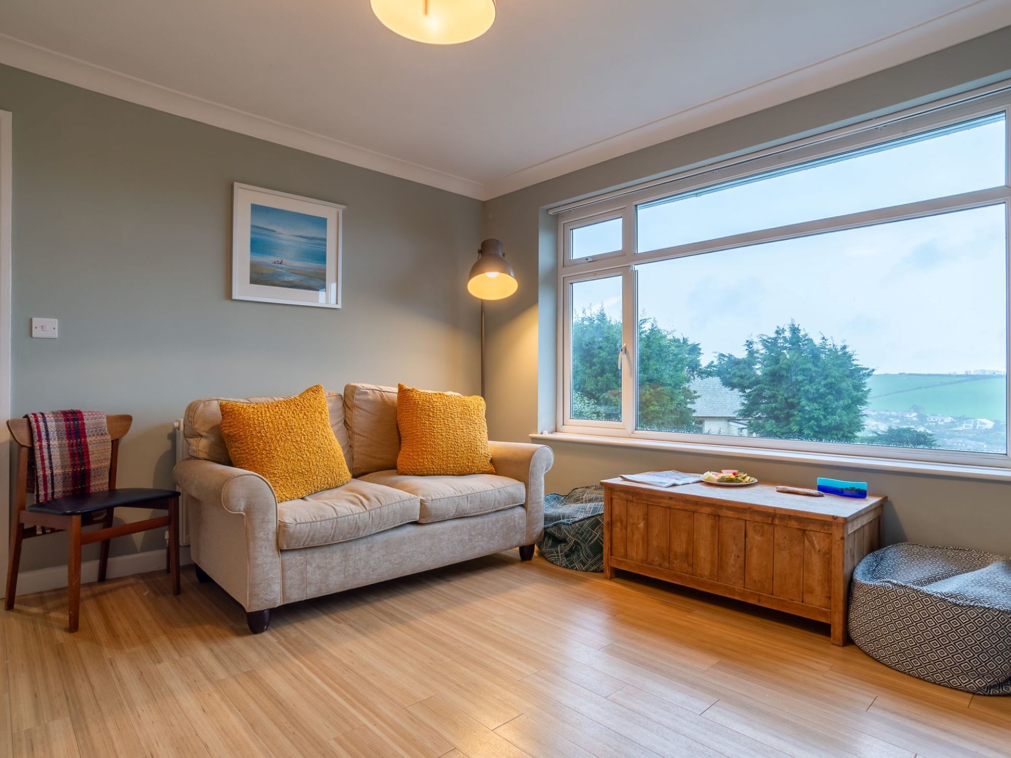 Televisión y chimenea 