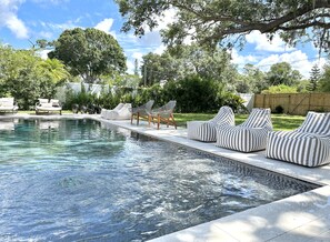 Outdoor pool, a heated pool