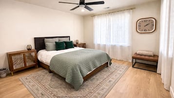 3 bedrooms, iron/ironing board, travel cot, WiFi