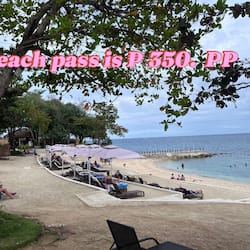 Private beach, white sand, beach shuttle