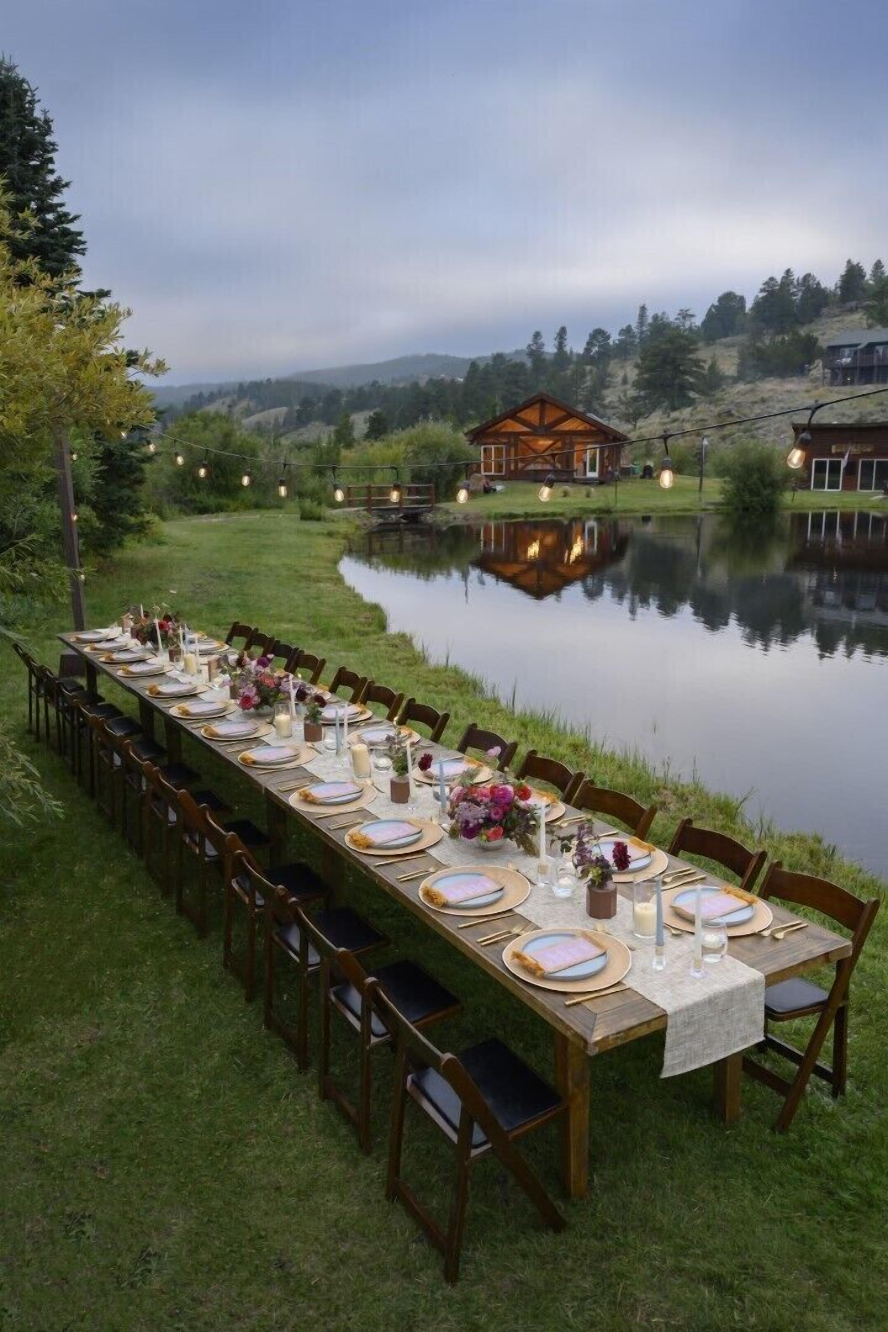 Outdoor wedding area