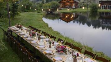 Outdoor wedding area