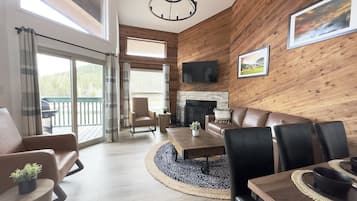 Condo, 2 Bedrooms, 2 Bathrooms | Living area | Smart TV, fireplace