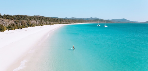 Beach nearby, white sand, snorkelling, kayaking