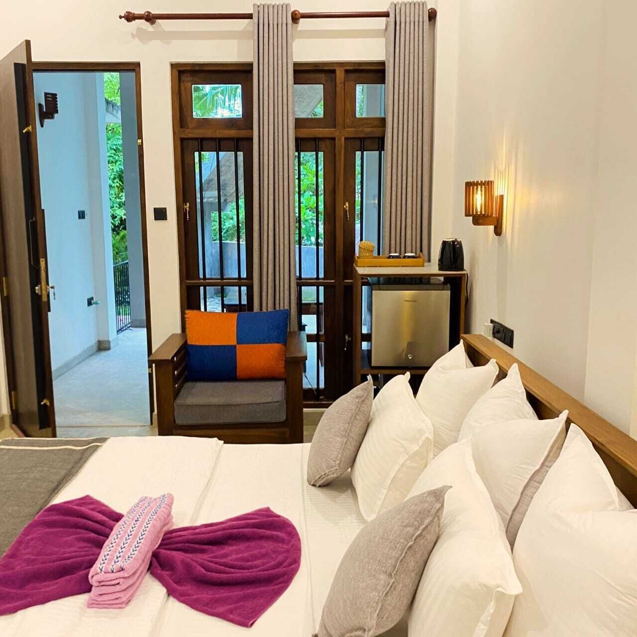 高级双人房或双床房, 1 间卧室, 无烟房, 花园景观 | 露台