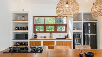 Villa, 2 Bedrooms | Private kitchen | Full-size fridge, microwave, stovetop, dishwasher