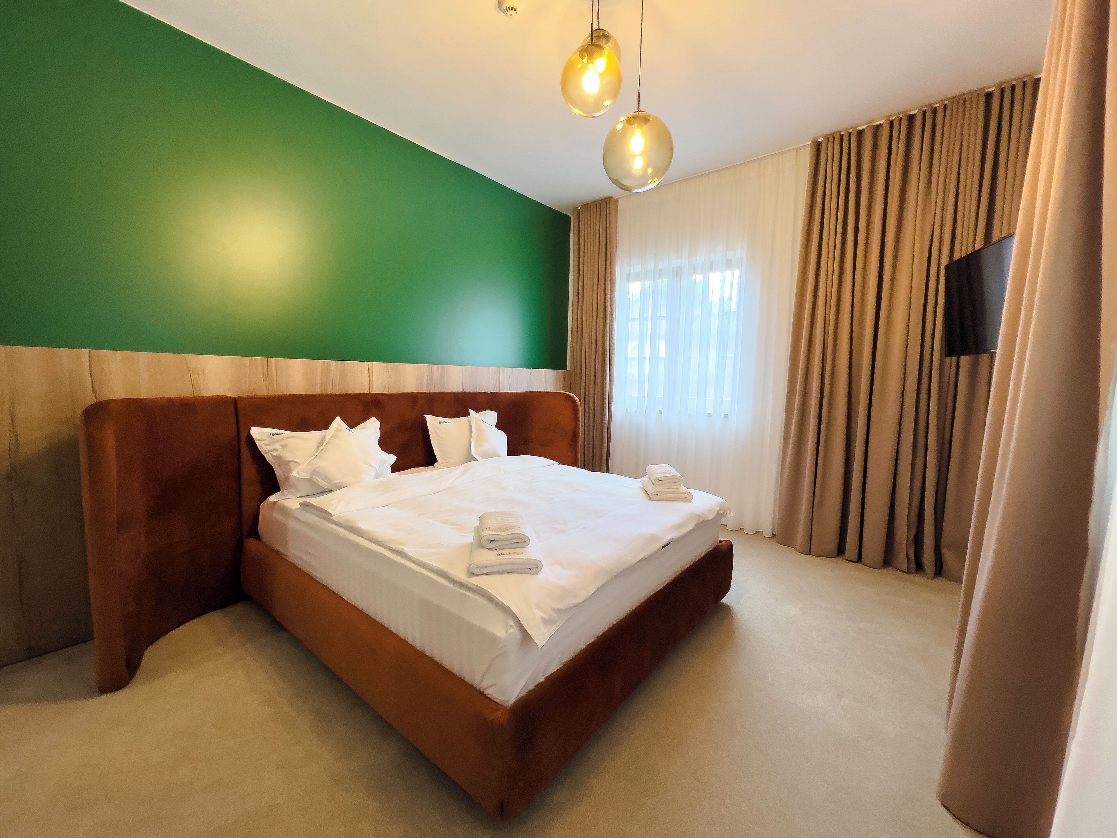 Design-dobbeltværelse | Premium-sengetøj, minibar, individuelt design, individuel indretning