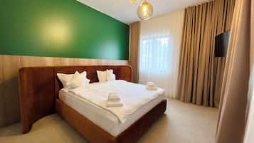 Design-dobbeltværelse | Premium-sengetøj, minibar, individuelt design, individuel indretning