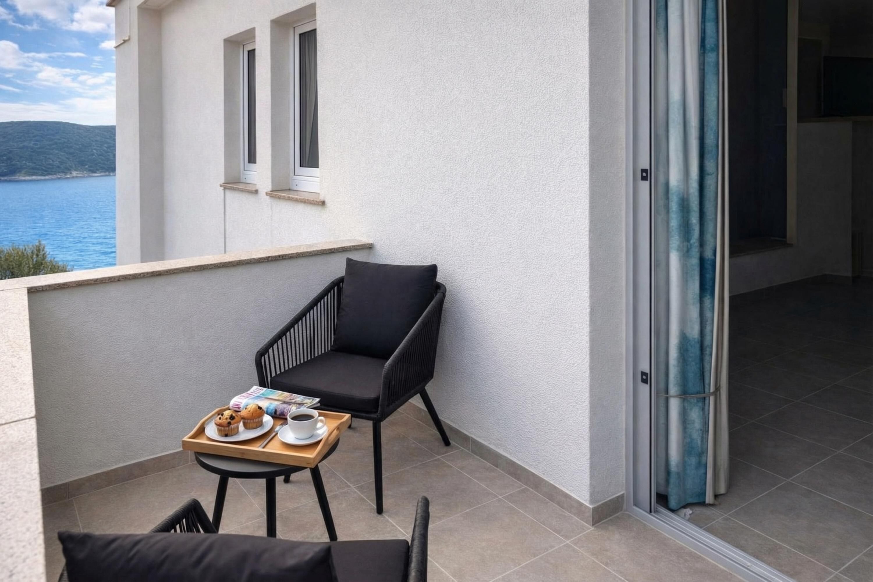 Family Room, Multiple Bedrooms, Sea Facing (Family Resort Santa Maria II Room 201) | Terrace/patio