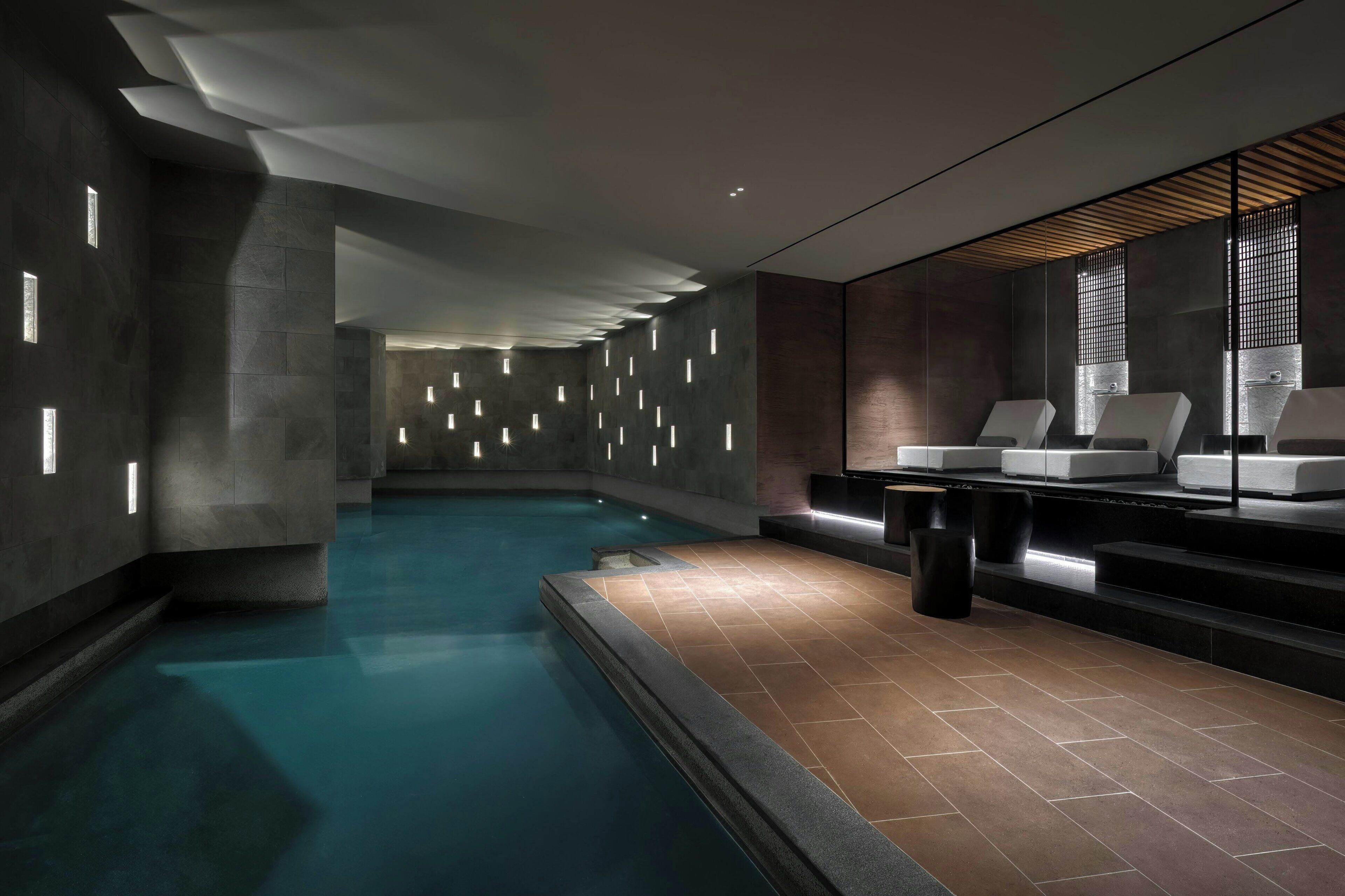 Een sauna, massagebehandelingen