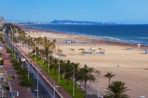 Apartamento Gandia Playa en Residencial con Gran Piscina