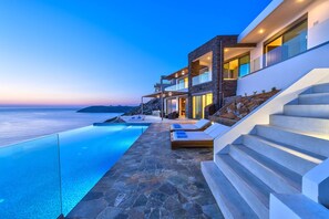 Outdoor pool, a heated pool - Luxury Seafront Villa (Tersanas)
