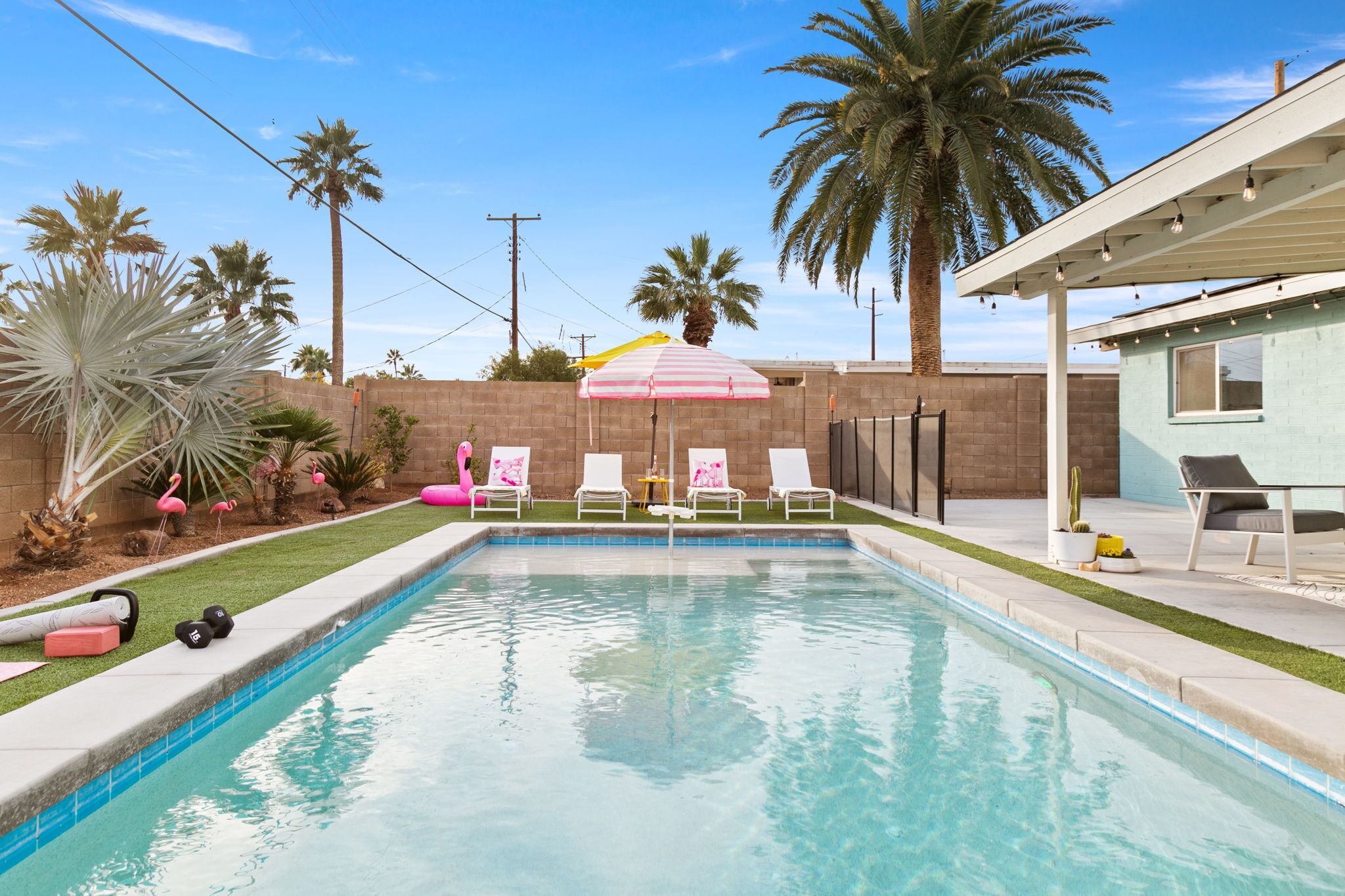 A heated pool