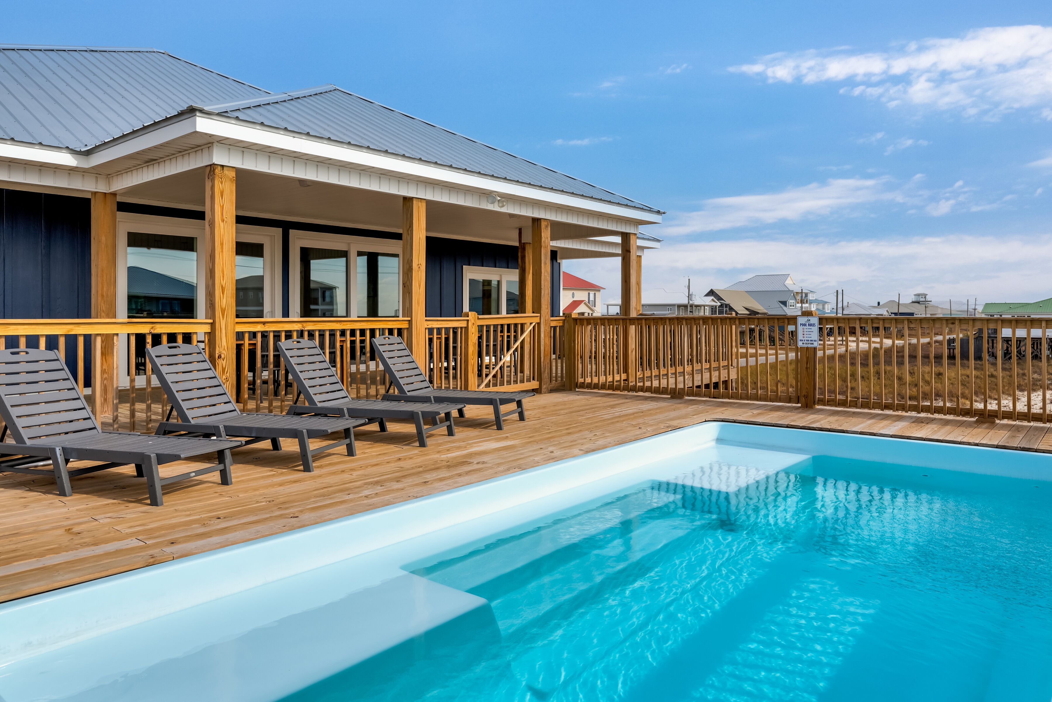 A heated pool
