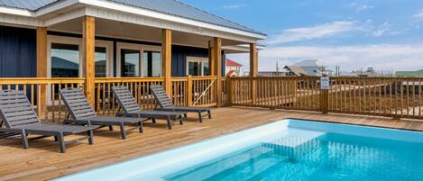 A heated pool