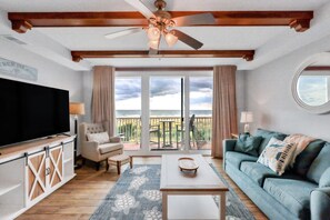Condo, 1 King Bed with Sofa bed (Ocean Song 324) | Living area - Ocean Song 324 (Tybee Island)
