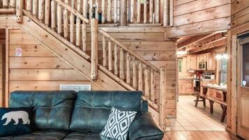 Smart TV, fireplace, video games, DVD player