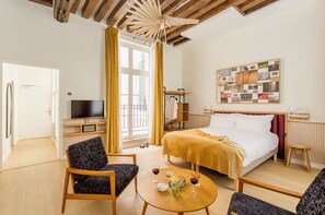 Classic-Studio, Blick auf den Innenhof | Zimmersafe, Verdunkelungsvorhänge, Bügeleisen/Bügelbrett