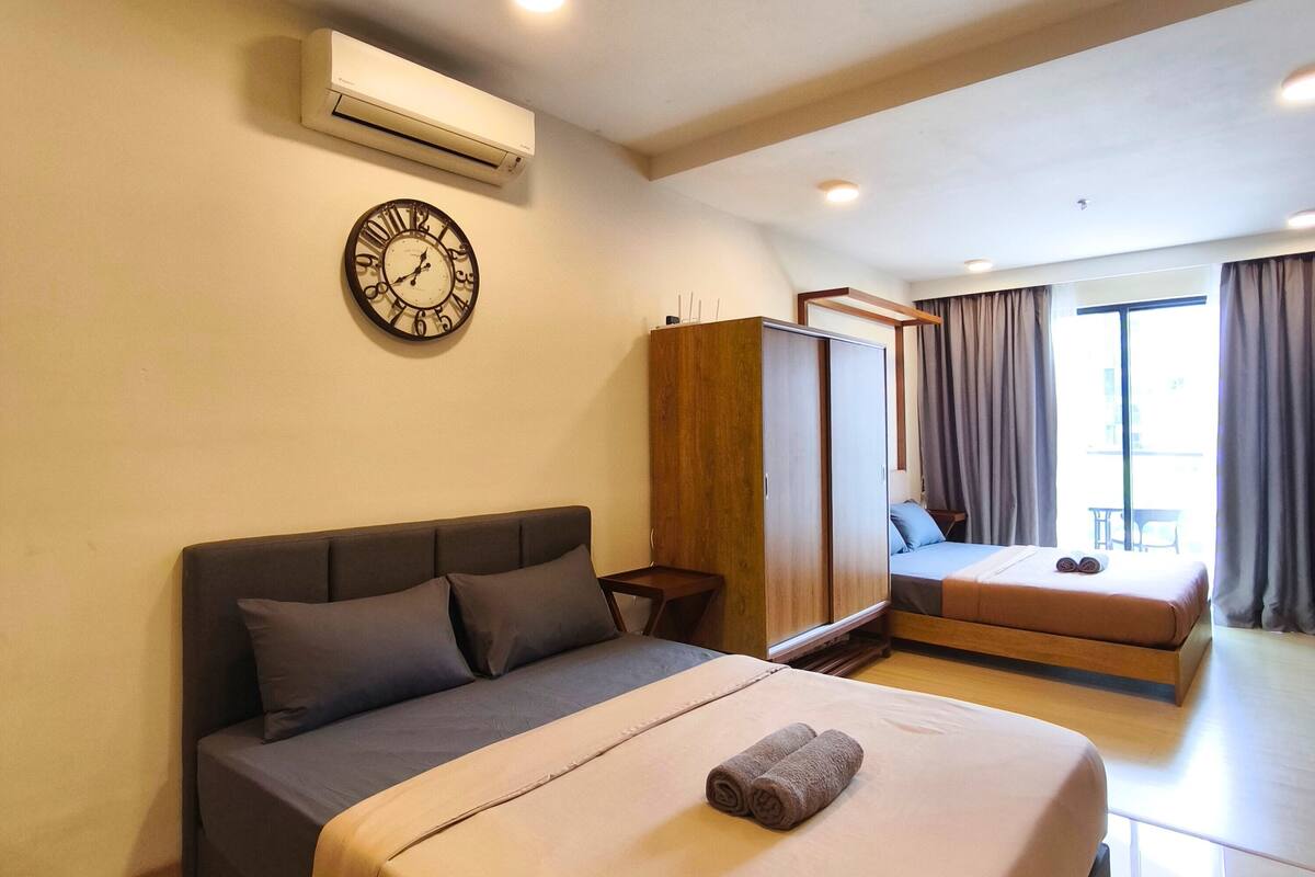 Monolocale familiare, 1 camera da letto, non fumatori, vista giardino | 1 camera, con arredamento individuale, una scrivania