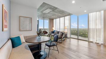 Luxury Condo | Living area | LED TV, streaming services