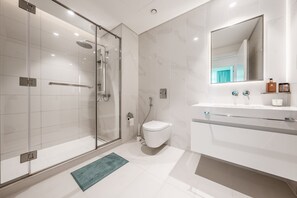 Comfort Apartment | Bathroom - Tanin - Exquisite 1BR Apartment with Sea View (Dubai)