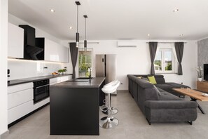 Fridge, microwave, oven, stovetop - Villa HillSea (Kvarner - Mošćenička Draga) (Mošcenicka Draga)