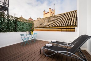 Deluxe Penthouse, 1 Bedroom, Terrace, City View | Terrace/patio - Apartamentos Cruz San Andres (Seville)