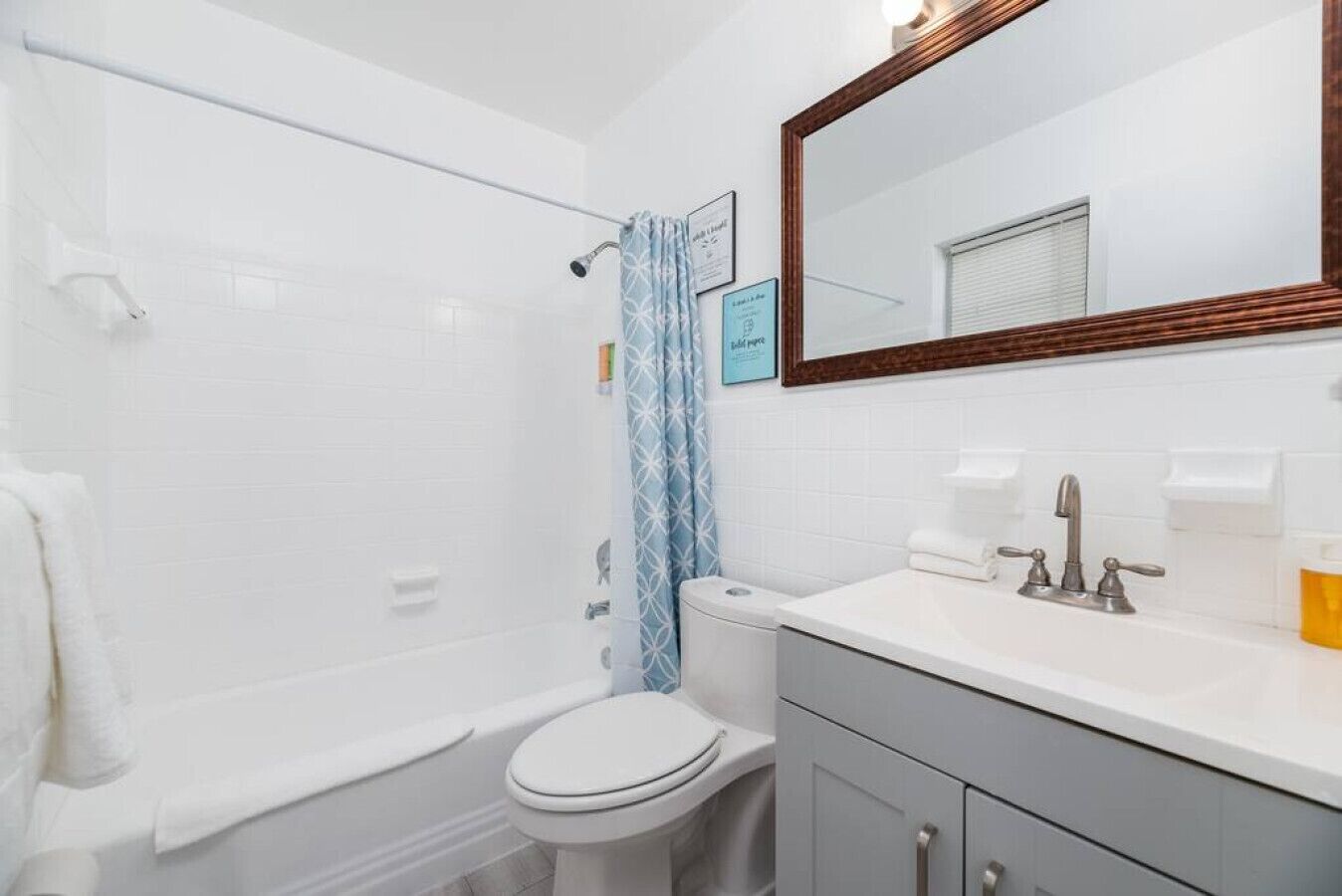Hair dryer, towels