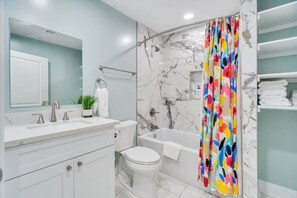 Hair dryer, towels