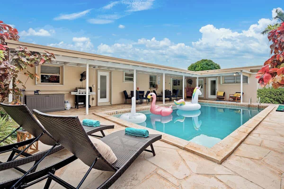 Piscine extérieure, piscine chauffée