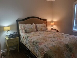 1 bedroom, desk, iron/ironing board, travel cot - Shore To Please, 1st Floor Oceanfront Condo (North Topsail Beach)