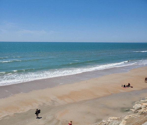 Na praia