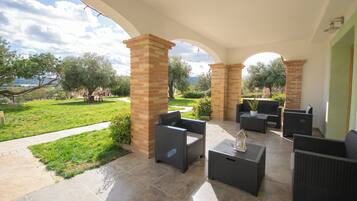 Comfort Double Room, Partial Sea View | Terrace/patio