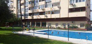 Guests can enjoy a refreshing swim in the pool surrounded by a secure fence.