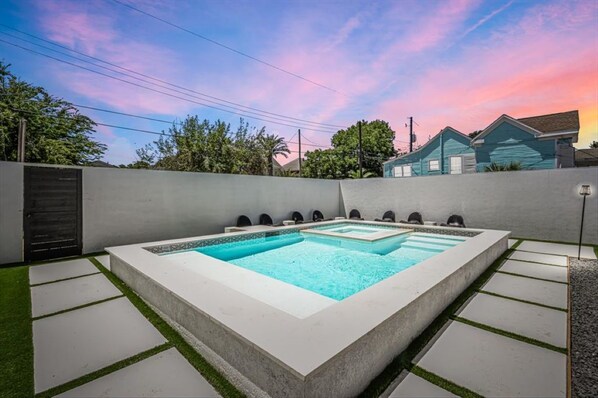Outdoor pool, a heated pool