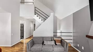 Televisor intel·ligent, llar de foc, llibres i videoteca