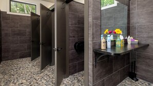 Bathroom - Couples’ Glamping Cabin - Bearly Behaving (Transylvania County)