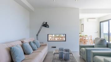 TV, fireplace, DVD player, stereo