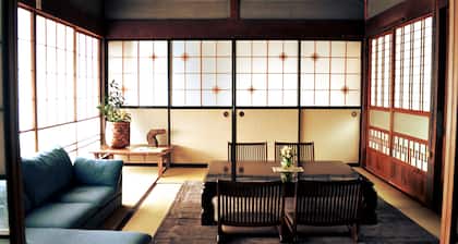 Nostalgic steam locomotive town / "Kuma-no-ya", an old private house for rent / A kitchen with seasonings for cooking your own meals / Shimada City, Shizuoka Prefecture