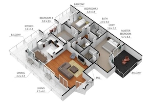 Floor plan - Vitamin Sea by the Beach: by Ready Set Stay- walking distance, WIFI, full linen (Cowes)