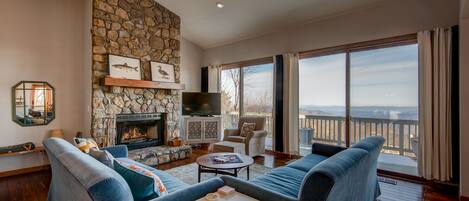 TV, fireplace, video games