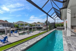 A heated pool