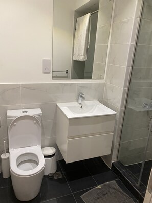 Serviettes fournies, papier toilette