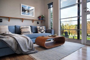 Televisión y chimenea 