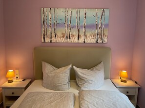 2 makuuhuonetta, ilmainen Wi-Fi, vuodevaatteet