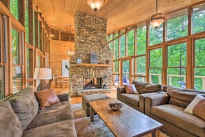 House (5 Bedrooms) | Interior - Lakefront Glass House Cabin w/ Mountain Views! (Jasper)