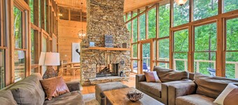 湖畔玻璃屋小木屋，享山景！