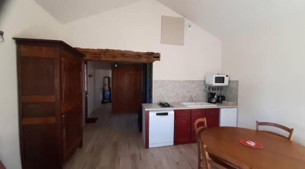 Fridge, dishwasher, electric kettle, cookware/dishes/utensils