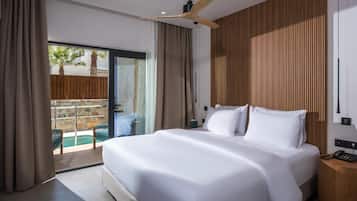 Egyptian cotton sheets, premium bedding, minibar, in-room safe