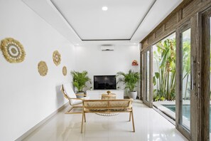 Villa | Área de sala de estar | Televisión de pantalla plana 